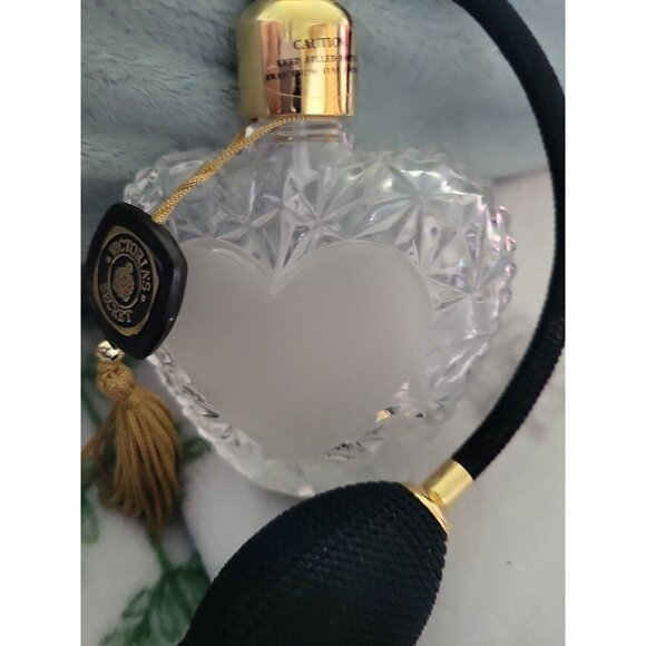 Victoria's Secret Heart Shape Embossed Perfume  Bottle Atomizer  (empty). - Picture 2 of 4